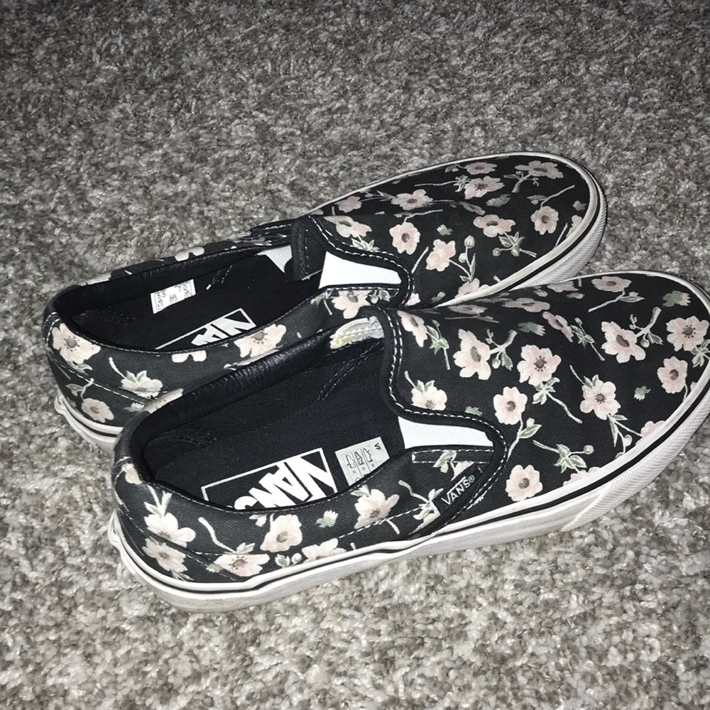 Vans vintage floral shoes